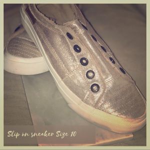 Slip on sneakers sparkly pink